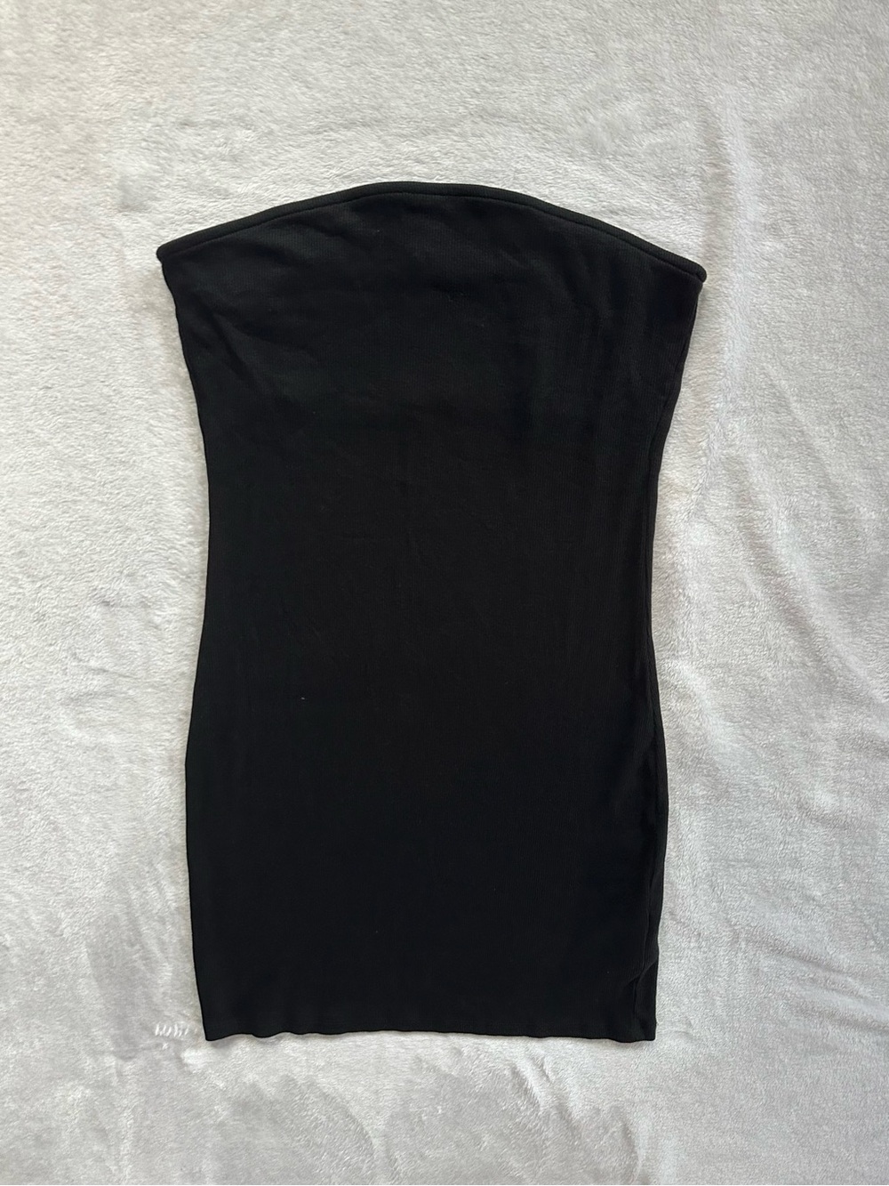 Divided H&M Ribbed Tube Dress Black Size Small Strapless Basic Mini Bodycon